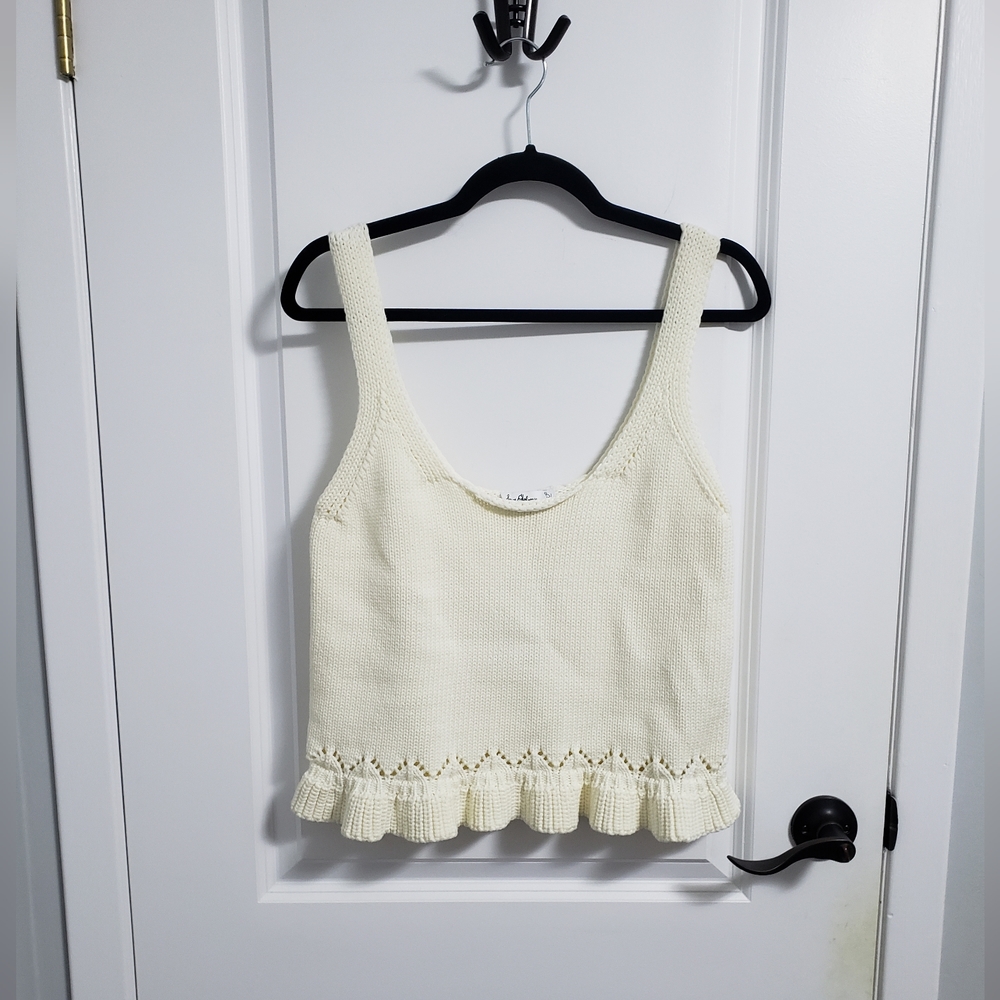 SAM EDELMAN Cream Knit Sweater Vest